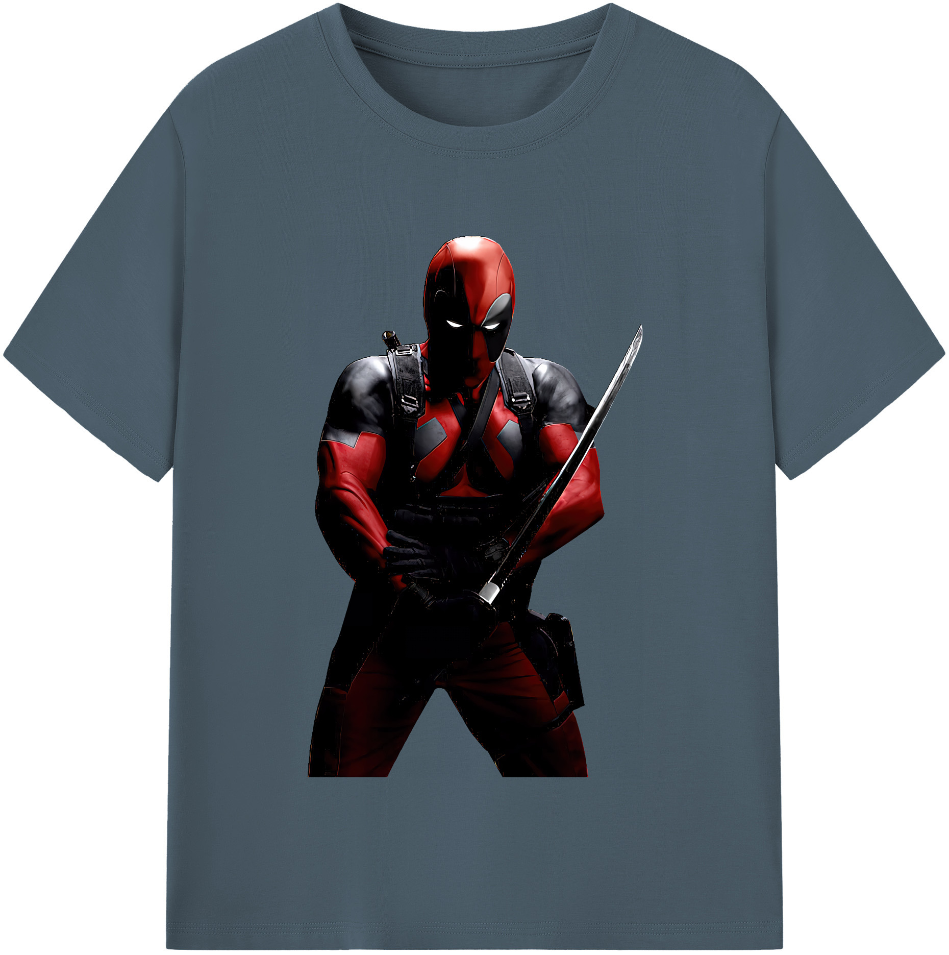 （画像用） Deadpool デッドプール 綿100％半袖Tシャツ（フロントプリント）